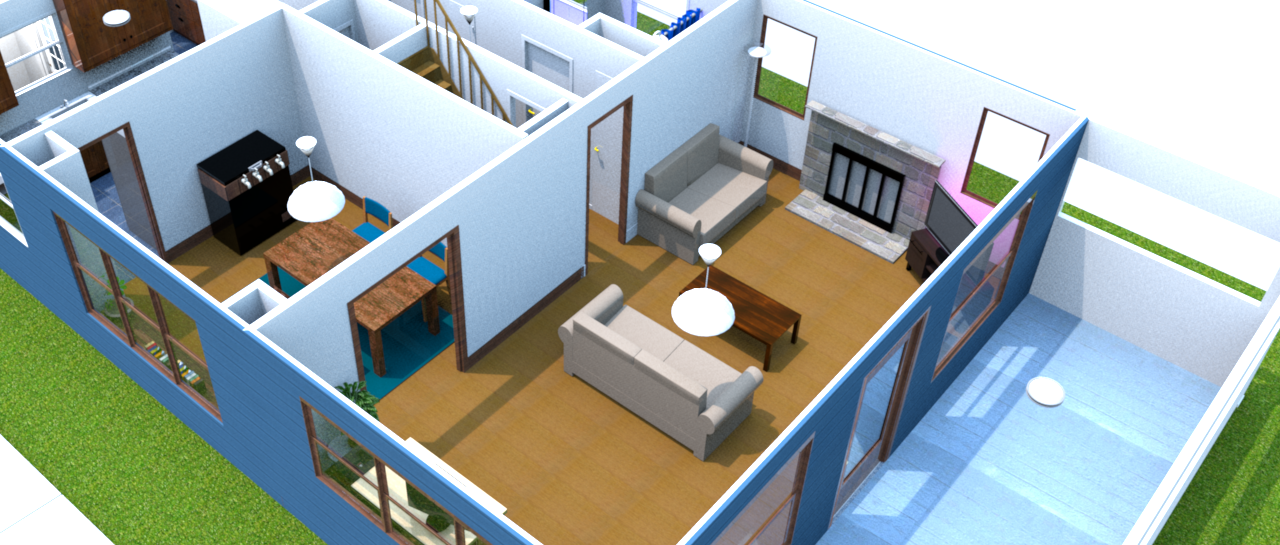 3D Rendered Floorplan